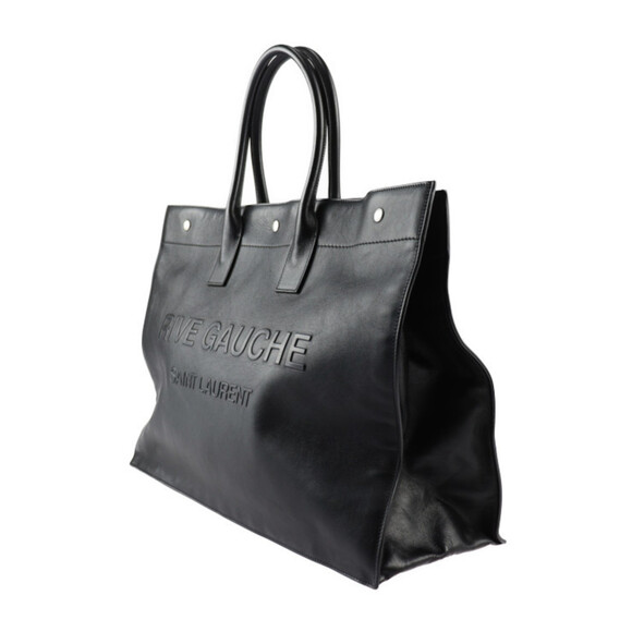 SAINT LAURENT Black Leather Tote Bag - Picture 2 of 10